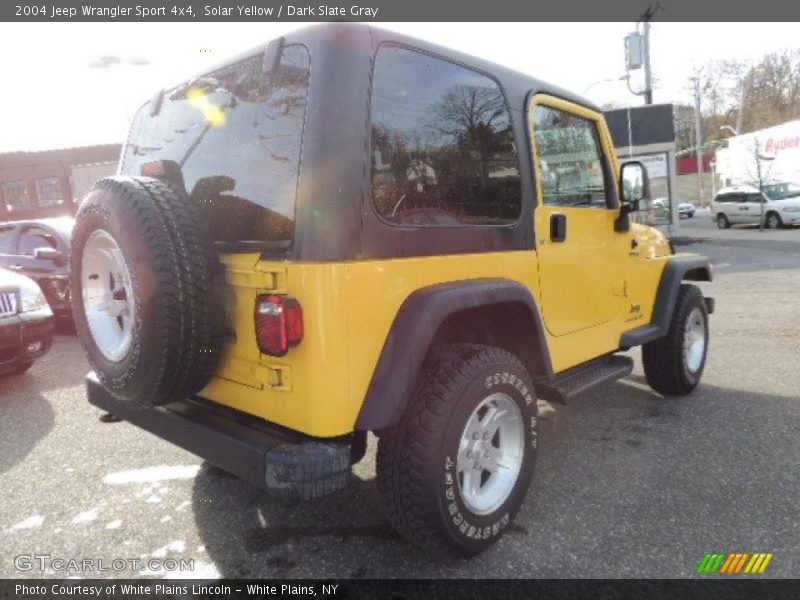 Solar Yellow / Dark Slate Gray 2004 Jeep Wrangler Sport 4x4