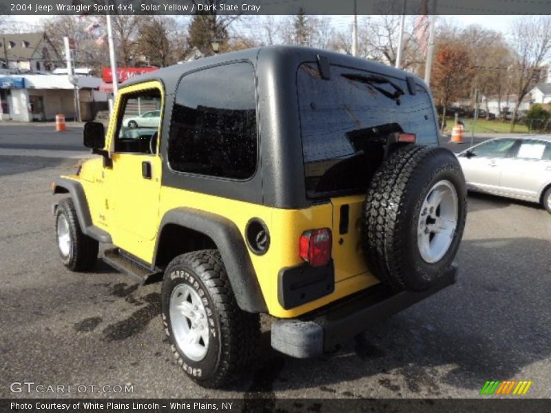 Solar Yellow / Dark Slate Gray 2004 Jeep Wrangler Sport 4x4