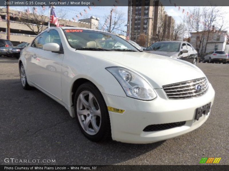 Ivory Pearl / Wheat Beige 2007 Infiniti G 35 Coupe