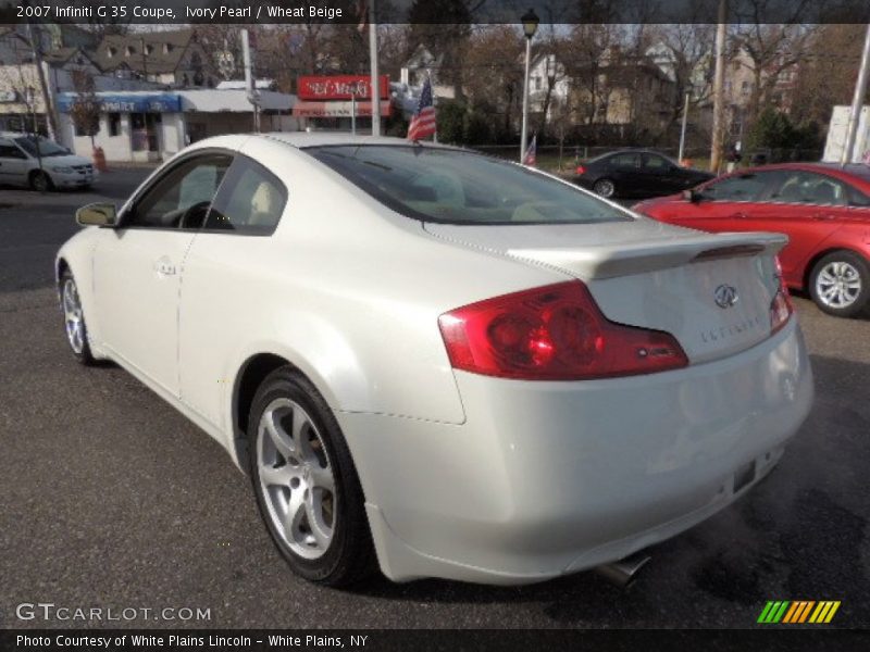 Ivory Pearl / Wheat Beige 2007 Infiniti G 35 Coupe