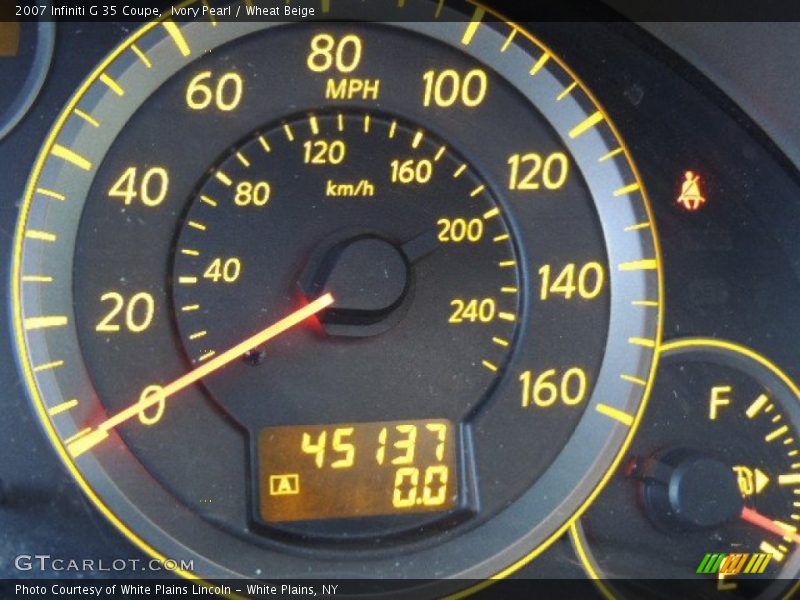 Ivory Pearl / Wheat Beige 2007 Infiniti G 35 Coupe