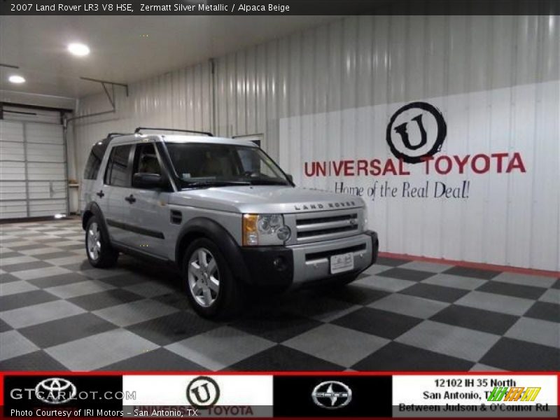Zermatt Silver Metallic / Alpaca Beige 2007 Land Rover LR3 V8 HSE