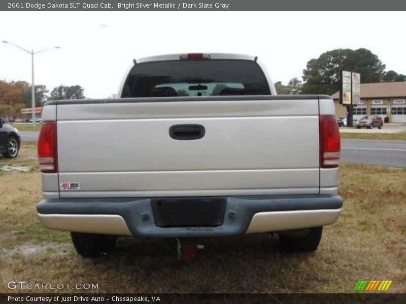 Bright Silver Metallic / Dark Slate Gray 2001 Dodge Dakota SLT Quad Cab