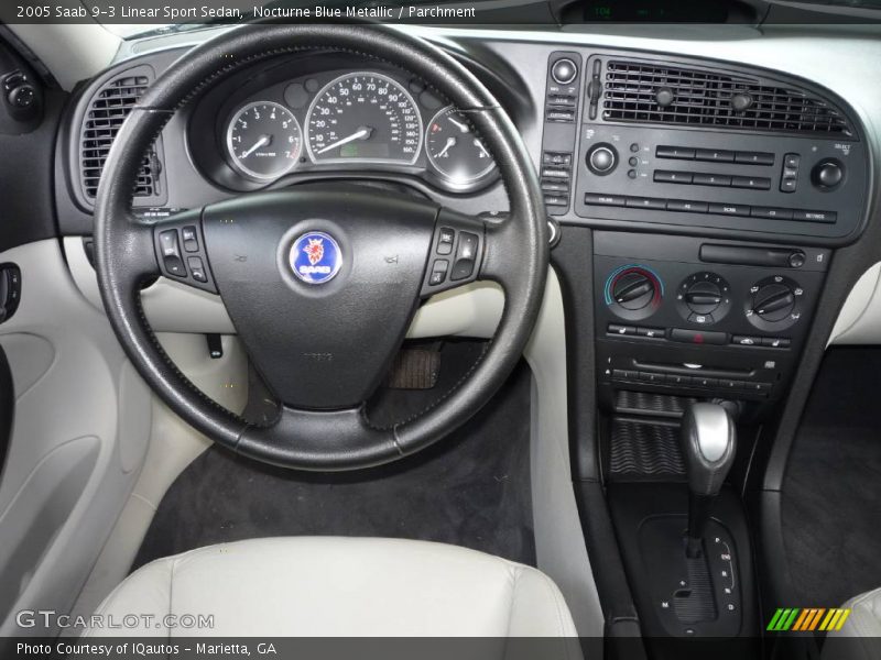 Nocturne Blue Metallic / Parchment 2005 Saab 9-3 Linear Sport Sedan