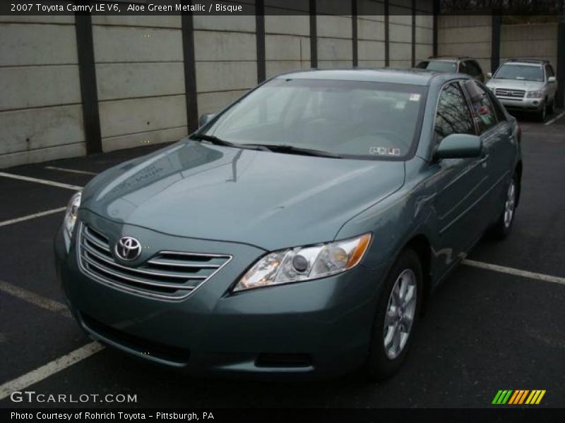 Aloe Green Metallic / Bisque 2007 Toyota Camry LE V6