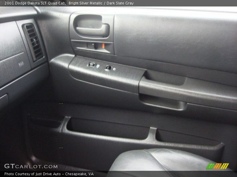 Bright Silver Metallic / Dark Slate Gray 2001 Dodge Dakota SLT Quad Cab
