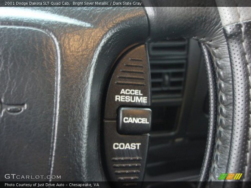 Bright Silver Metallic / Dark Slate Gray 2001 Dodge Dakota SLT Quad Cab