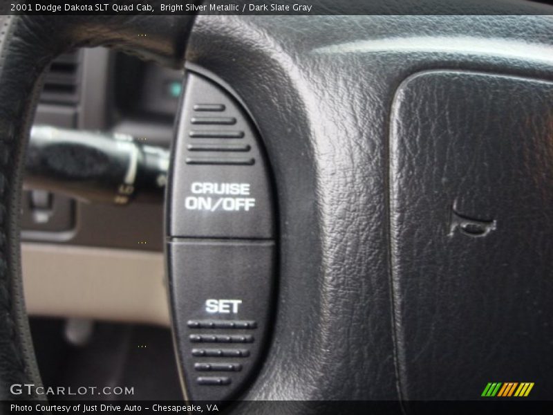 Bright Silver Metallic / Dark Slate Gray 2001 Dodge Dakota SLT Quad Cab