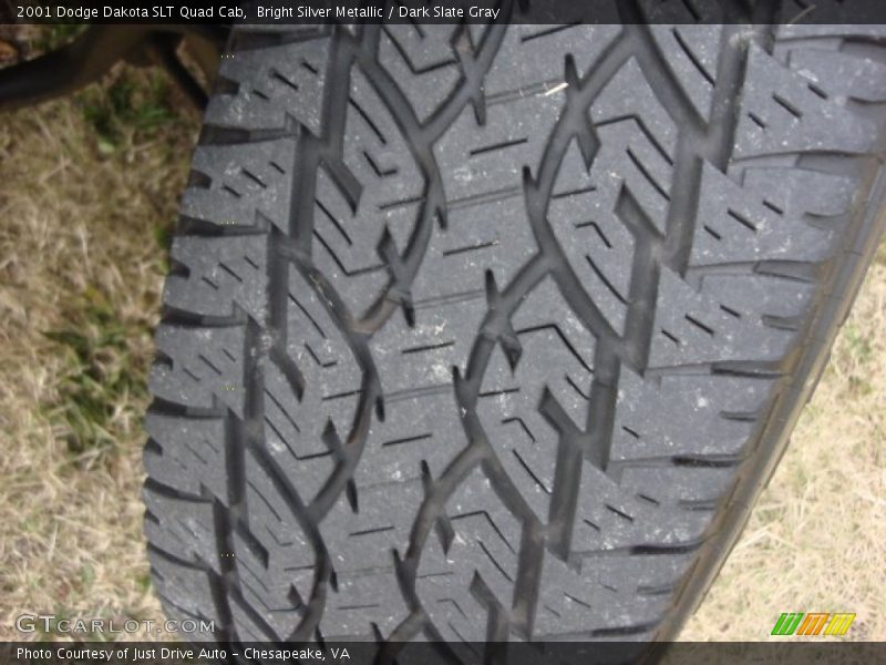 Bright Silver Metallic / Dark Slate Gray 2001 Dodge Dakota SLT Quad Cab