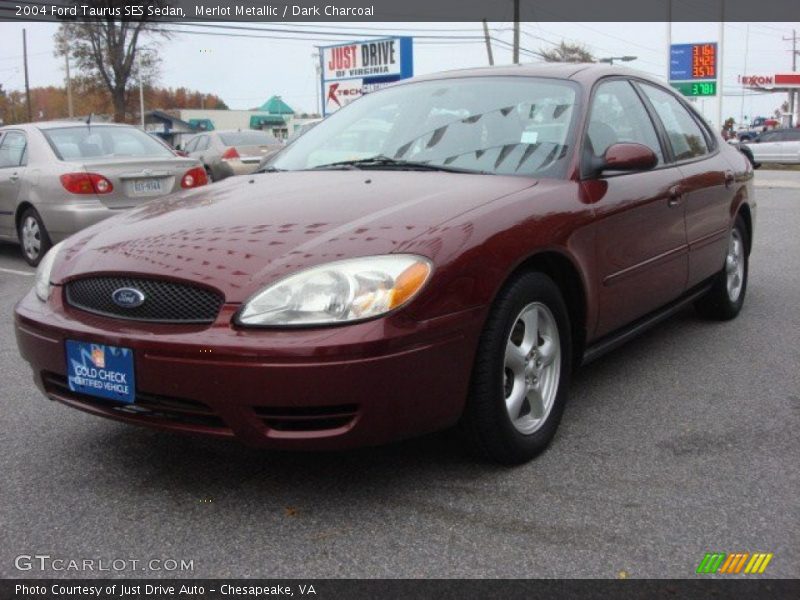 Merlot Metallic / Dark Charcoal 2004 Ford Taurus SES Sedan