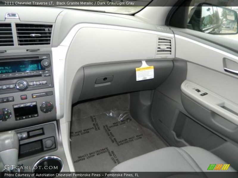 Black Granite Metallic / Dark Gray/Light Gray 2011 Chevrolet Traverse LT