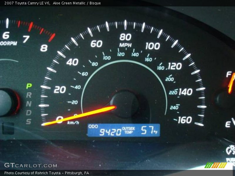 Aloe Green Metallic / Bisque 2007 Toyota Camry LE V6