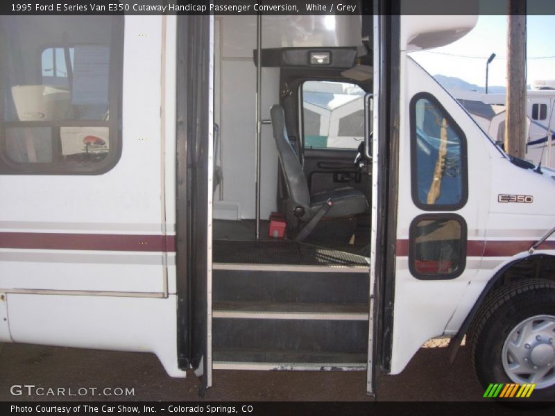 White / Grey 1995 Ford E Series Van E350 Cutaway Handicap Passenger Conversion