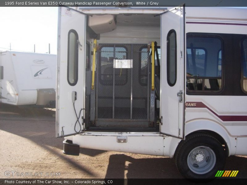 White / Grey 1995 Ford E Series Van E350 Cutaway Handicap Passenger Conversion
