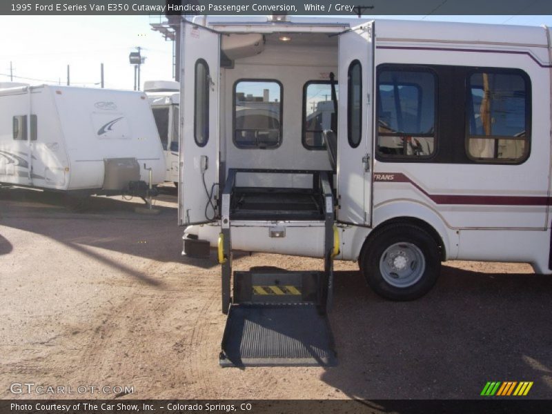 White / Grey 1995 Ford E Series Van E350 Cutaway Handicap Passenger Conversion