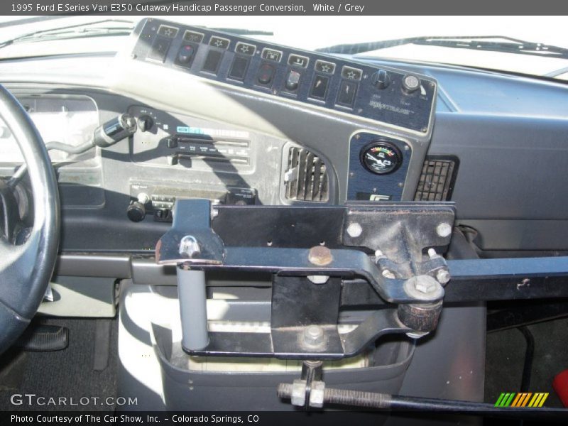 White / Grey 1995 Ford E Series Van E350 Cutaway Handicap Passenger Conversion