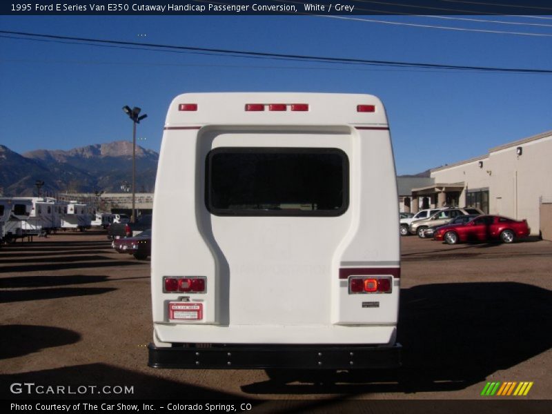 White / Grey 1995 Ford E Series Van E350 Cutaway Handicap Passenger Conversion