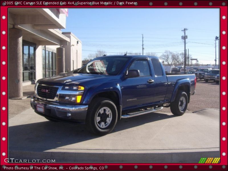 Superior Blue Metallic / Dark Pewter 2005 GMC Canyon SLE Extended Cab 4x4