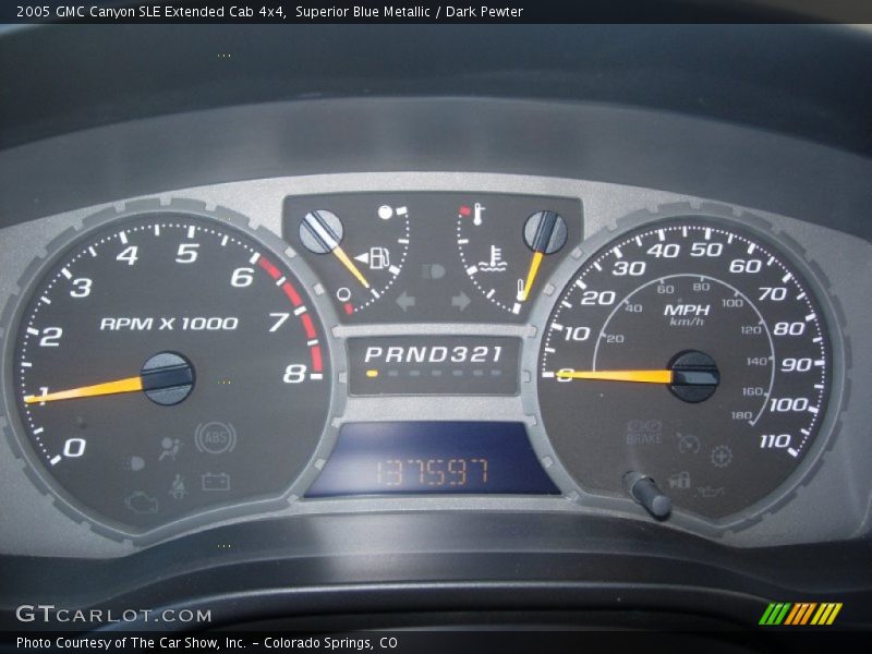 Superior Blue Metallic / Dark Pewter 2005 GMC Canyon SLE Extended Cab 4x4