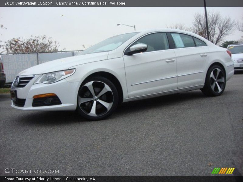 Candy White / Cornsilk Beige Two Tone 2010 Volkswagen CC Sport