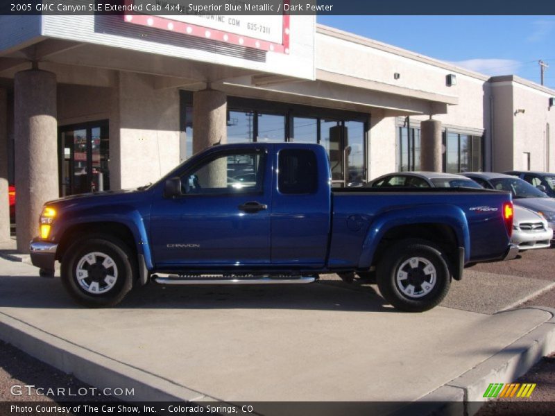Superior Blue Metallic / Dark Pewter 2005 GMC Canyon SLE Extended Cab 4x4