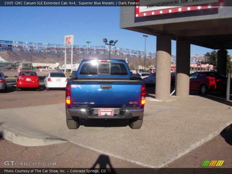 Superior Blue Metallic / Dark Pewter 2005 GMC Canyon SLE Extended Cab 4x4