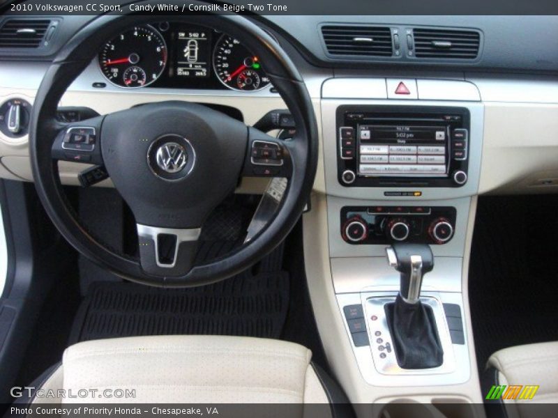Candy White / Cornsilk Beige Two Tone 2010 Volkswagen CC Sport