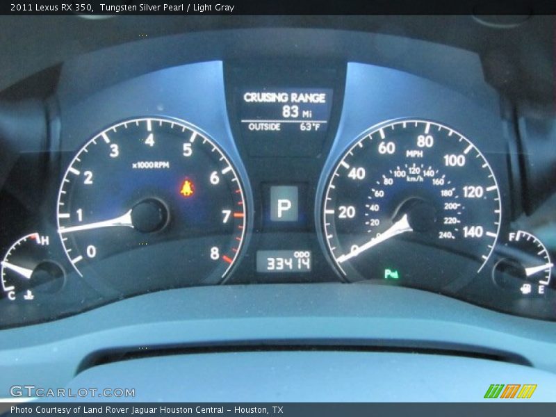 Tungsten Silver Pearl / Light Gray 2011 Lexus RX 350