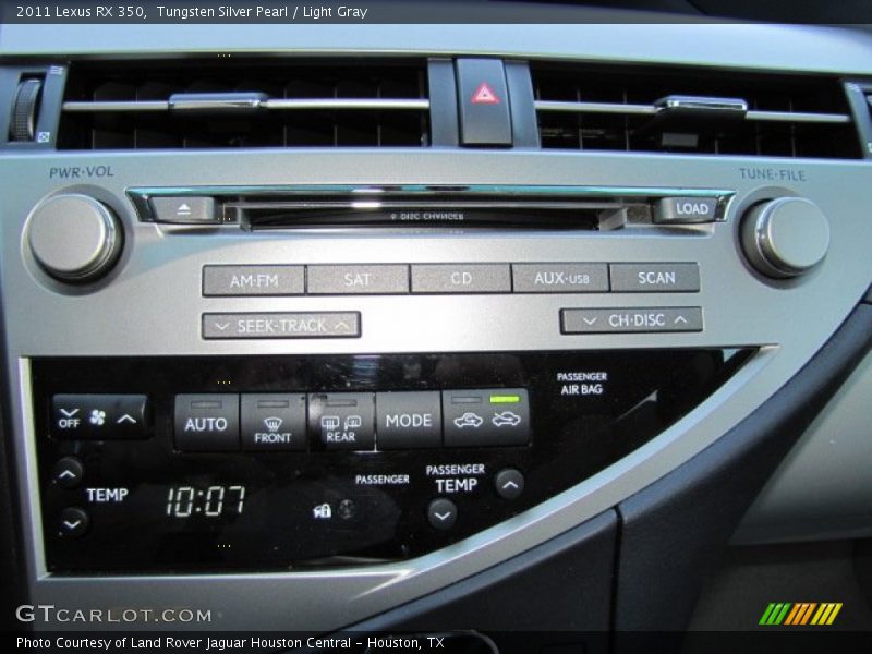 Tungsten Silver Pearl / Light Gray 2011 Lexus RX 350