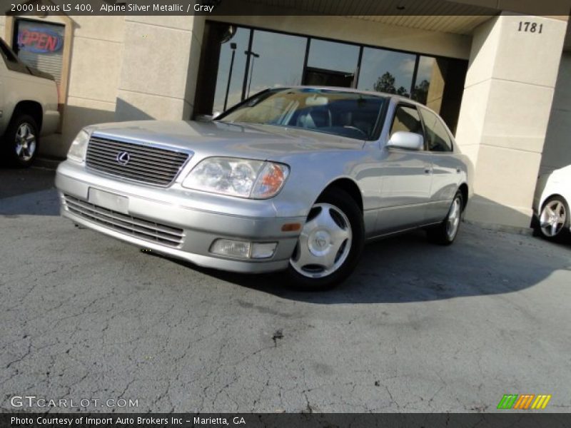 Alpine Silver Metallic / Gray 2000 Lexus LS 400