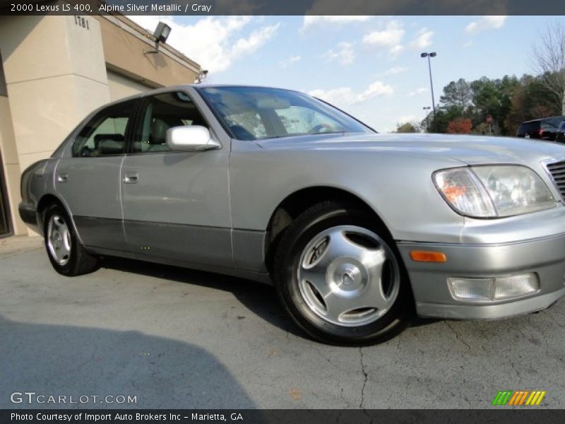 Alpine Silver Metallic / Gray 2000 Lexus LS 400
