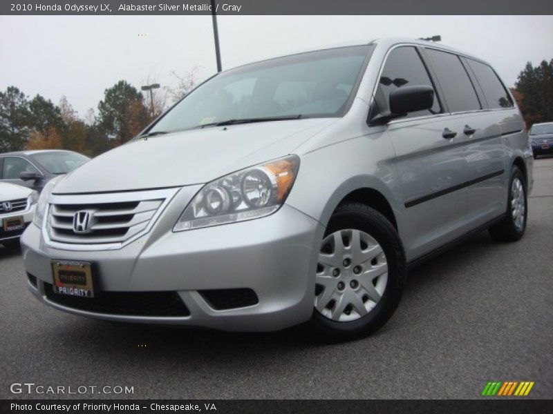 Alabaster Silver Metallic / Gray 2010 Honda Odyssey LX