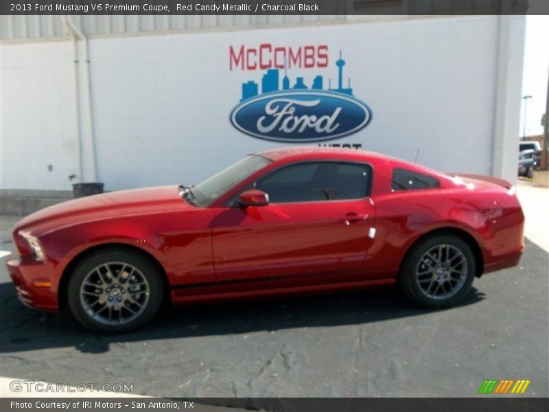 Red Candy Metallic / Charcoal Black 2013 Ford Mustang V6 Premium Coupe