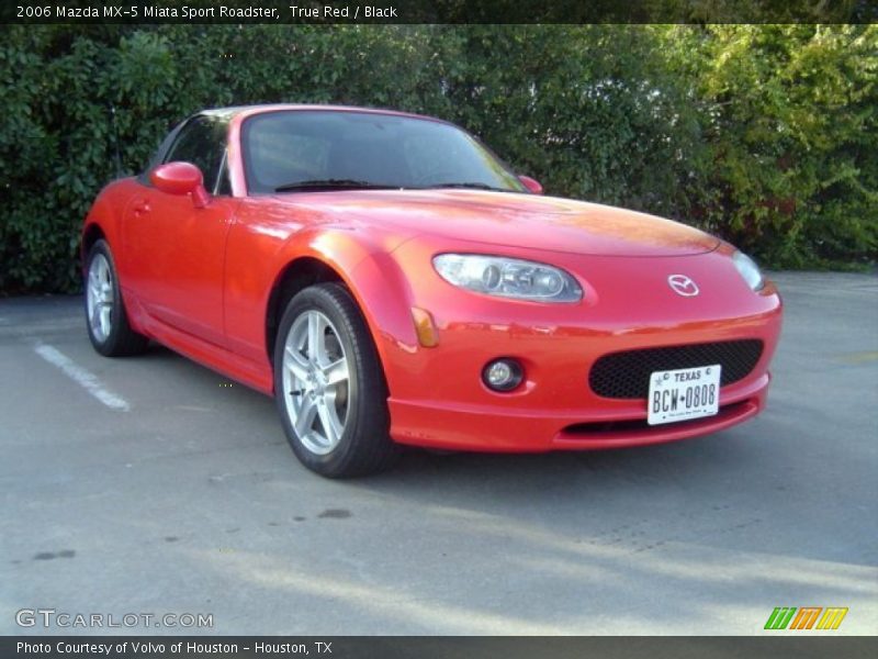 True Red / Black 2006 Mazda MX-5 Miata Sport Roadster