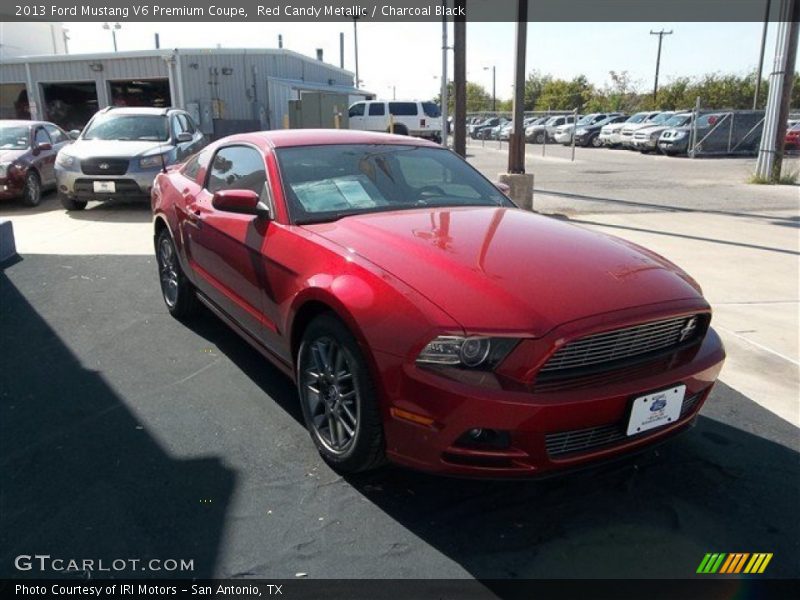 Red Candy Metallic / Charcoal Black 2013 Ford Mustang V6 Premium Coupe