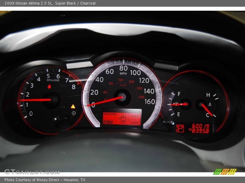 Super Black / Charcoal 2009 Nissan Altima 2.5 SL