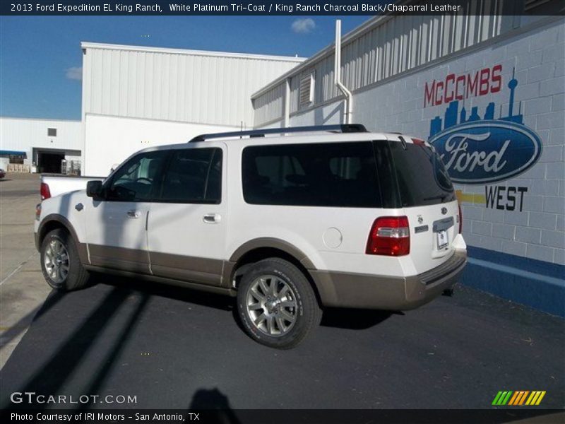 White Platinum Tri-Coat / King Ranch Charcoal Black/Chaparral Leather 2013 Ford Expedition EL King Ranch