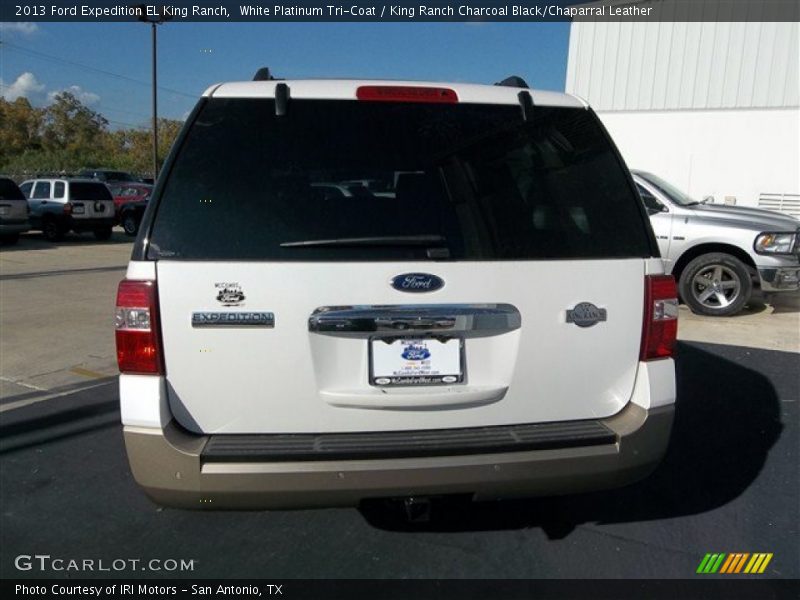 White Platinum Tri-Coat / King Ranch Charcoal Black/Chaparral Leather 2013 Ford Expedition EL King Ranch