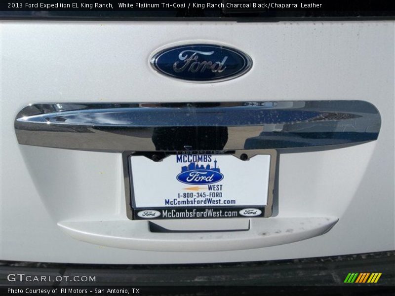White Platinum Tri-Coat / King Ranch Charcoal Black/Chaparral Leather 2013 Ford Expedition EL King Ranch