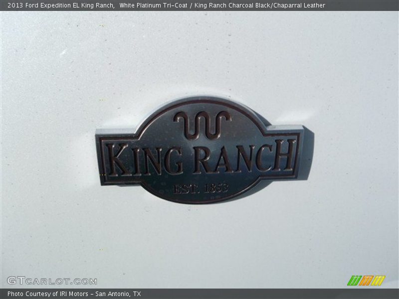 White Platinum Tri-Coat / King Ranch Charcoal Black/Chaparral Leather 2013 Ford Expedition EL King Ranch