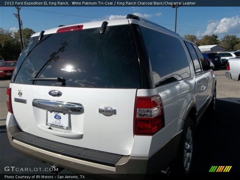 White Platinum Tri-Coat / King Ranch Charcoal Black/Chaparral Leather 2013 Ford Expedition EL King Ranch
