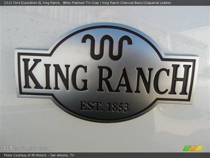 White Platinum Tri-Coat / King Ranch Charcoal Black/Chaparral Leather 2013 Ford Expedition EL King Ranch