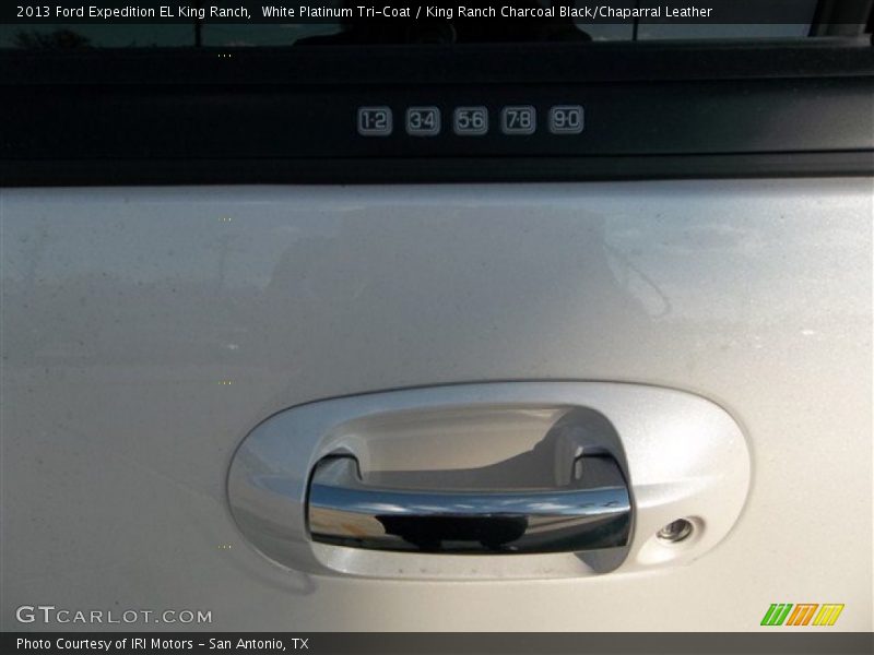 White Platinum Tri-Coat / King Ranch Charcoal Black/Chaparral Leather 2013 Ford Expedition EL King Ranch