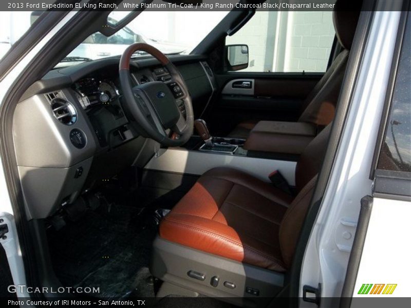 White Platinum Tri-Coat / King Ranch Charcoal Black/Chaparral Leather 2013 Ford Expedition EL King Ranch