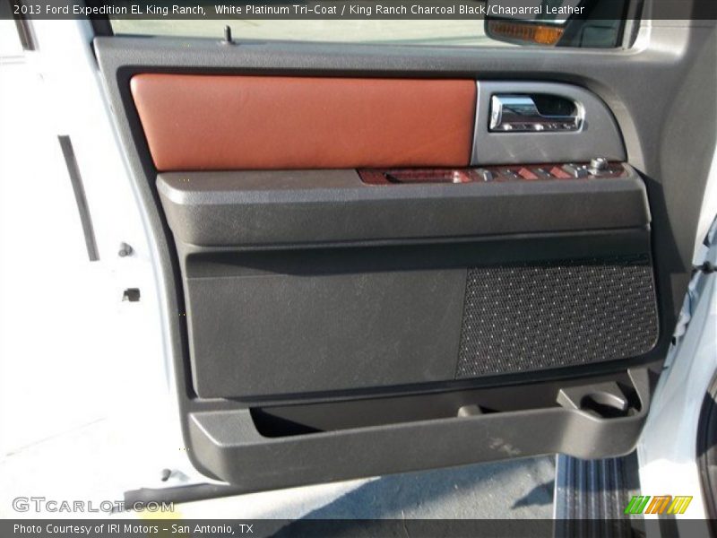 White Platinum Tri-Coat / King Ranch Charcoal Black/Chaparral Leather 2013 Ford Expedition EL King Ranch
