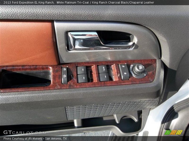White Platinum Tri-Coat / King Ranch Charcoal Black/Chaparral Leather 2013 Ford Expedition EL King Ranch
