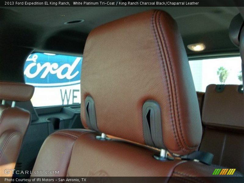 White Platinum Tri-Coat / King Ranch Charcoal Black/Chaparral Leather 2013 Ford Expedition EL King Ranch