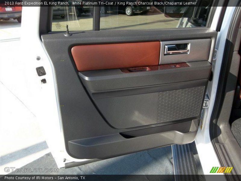 White Platinum Tri-Coat / King Ranch Charcoal Black/Chaparral Leather 2013 Ford Expedition EL King Ranch
