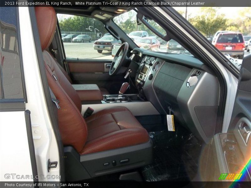 White Platinum Tri-Coat / King Ranch Charcoal Black/Chaparral Leather 2013 Ford Expedition EL King Ranch
