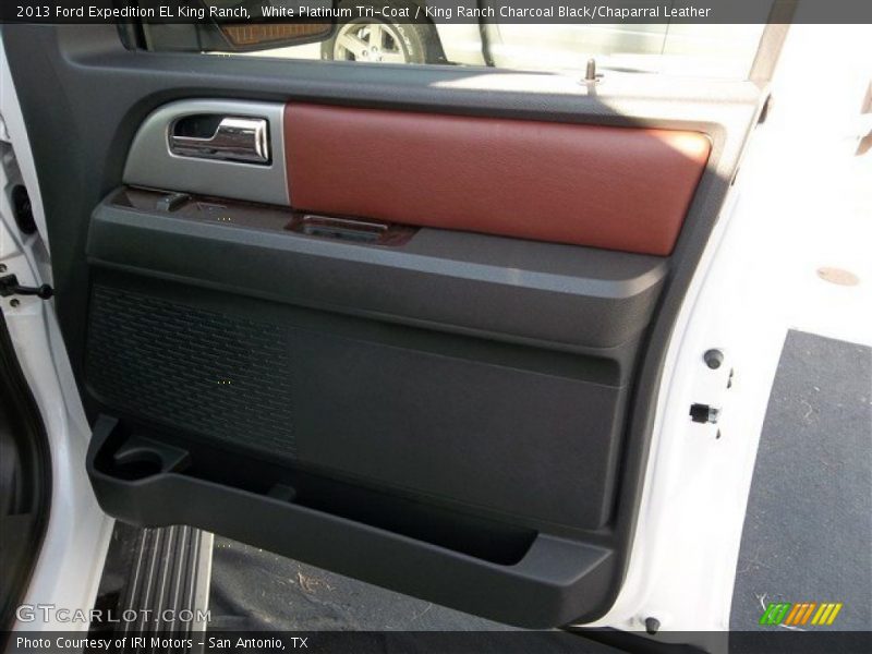 White Platinum Tri-Coat / King Ranch Charcoal Black/Chaparral Leather 2013 Ford Expedition EL King Ranch